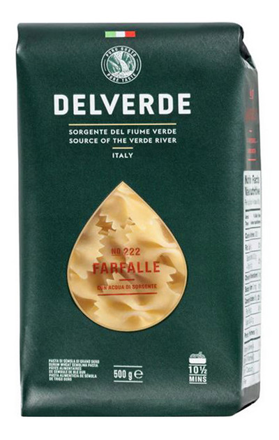 Delverde N.222 Farfalle tészta, 500 g - mercatoitaliano.unas