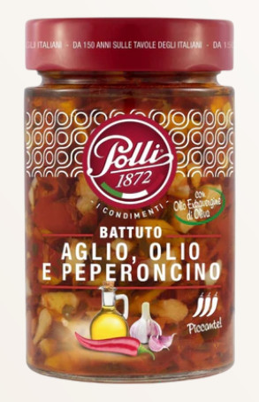 Polli fokhagyma és paprika olivában 190 g