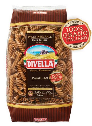 Divella teljes kiőrlésü fusilli tészta 500g