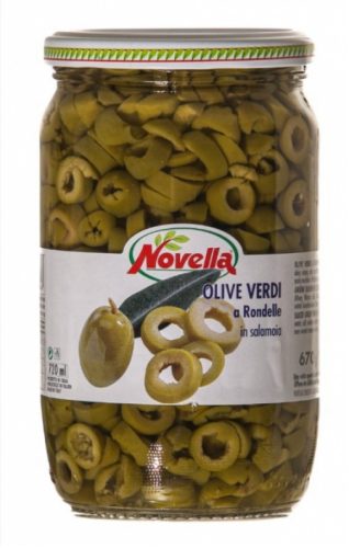 Novella szeletelt zöld olivabogyó 1,55kg