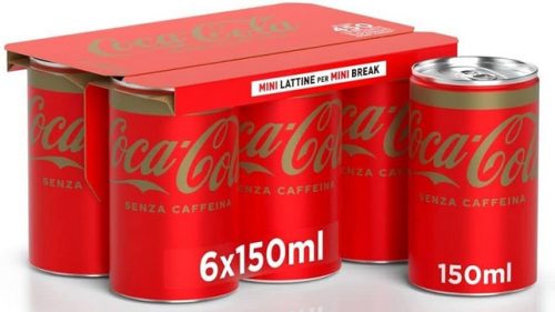 Coca cola mini doboz, koffein mentes 6x150ml