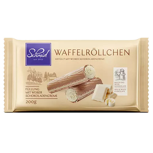 Schmid Wafer fehércsokoládés Roll, 200g