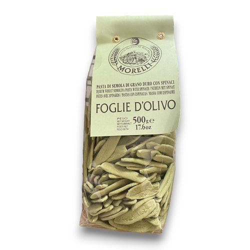 Morelli Foglie D'Olivo spenótos durumtészta, 500g