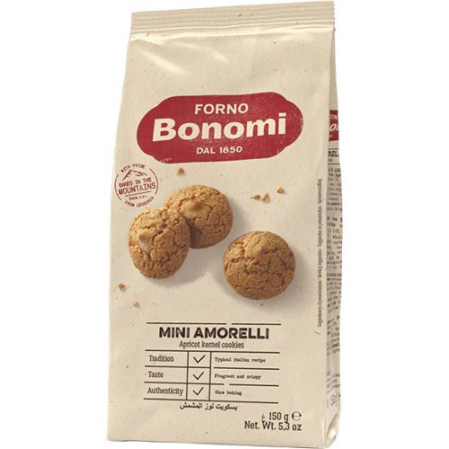 Bonomi mini amorelli keksz, 150g