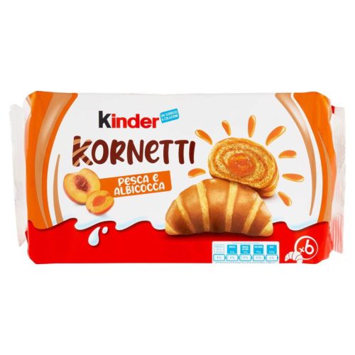 Kinder Kornetti barackos krémmel töltött croissant x6, 252g