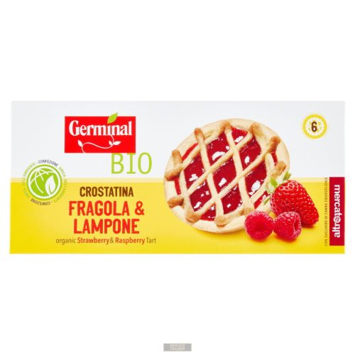 Germinal Bio eper és málna krémes pite 6x45g, 270g