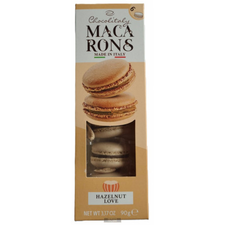 Chocoitaly mogyorókrémes macaron x6