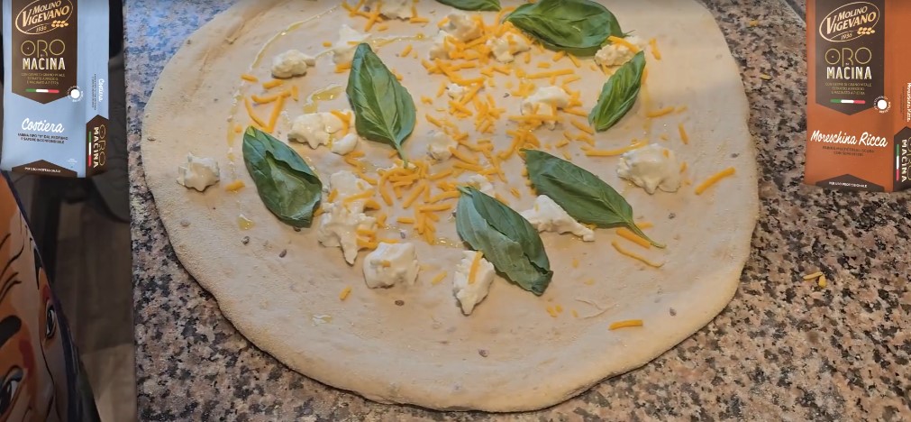 Pestós pizza